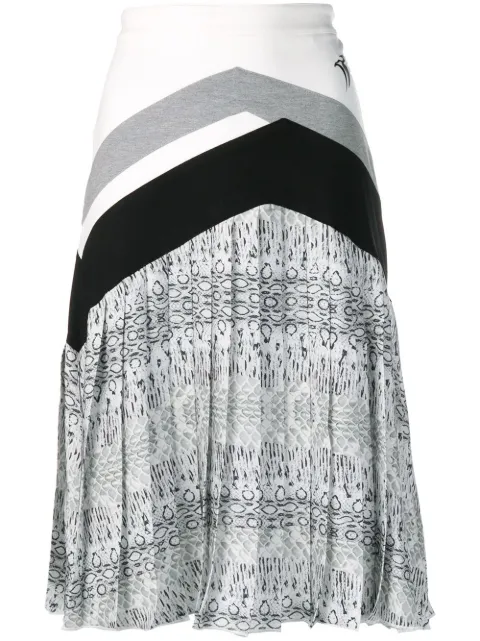 Roberto Cavalli snakeskin-print pleated skirt 