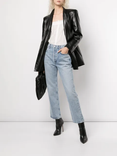 Shop AGOLDE Ripley mid-rise straight 