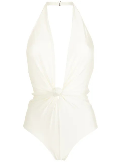 Adriana Degreas plunge-neck swimsuit