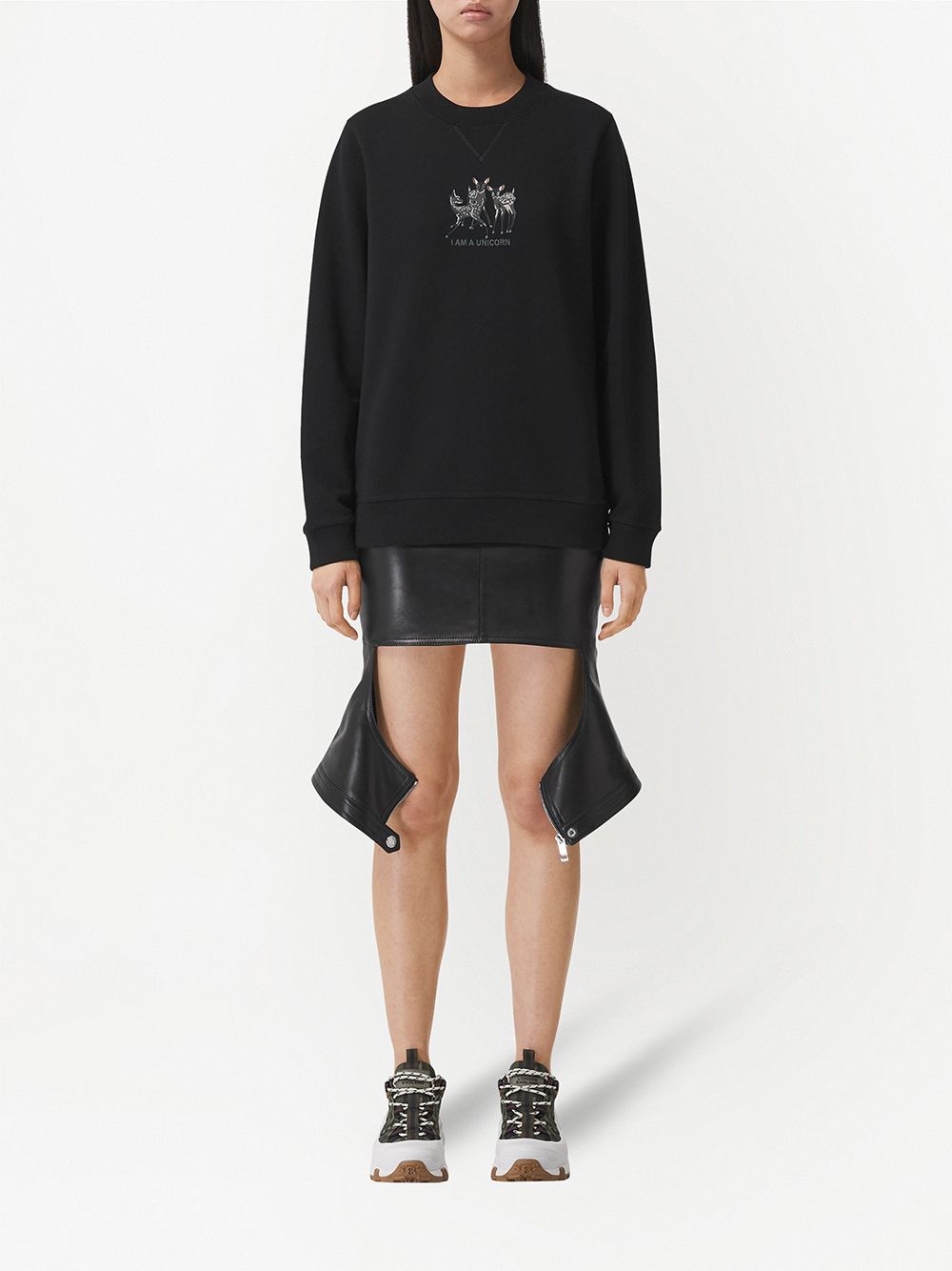 Burberry Oversized sweater - Zwart