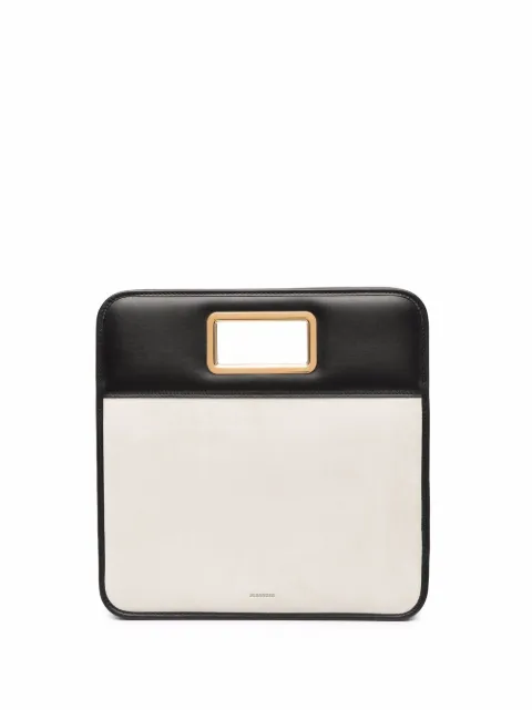Jil Sander two-tone leather clutch bag