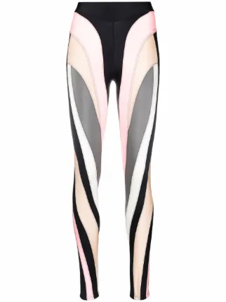 Mugler contoured-panel Leggings - Farfetch
