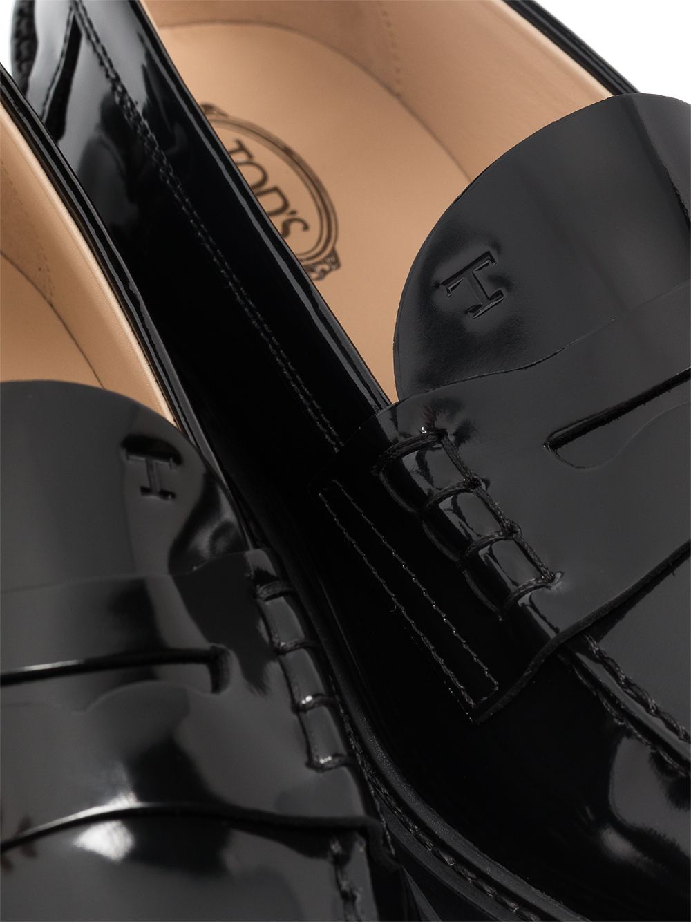 фото Tod's patent leather penny loafers