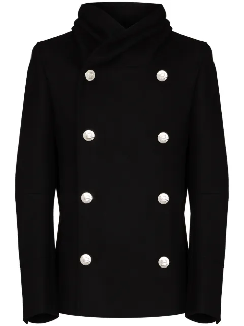 high neck peacoat