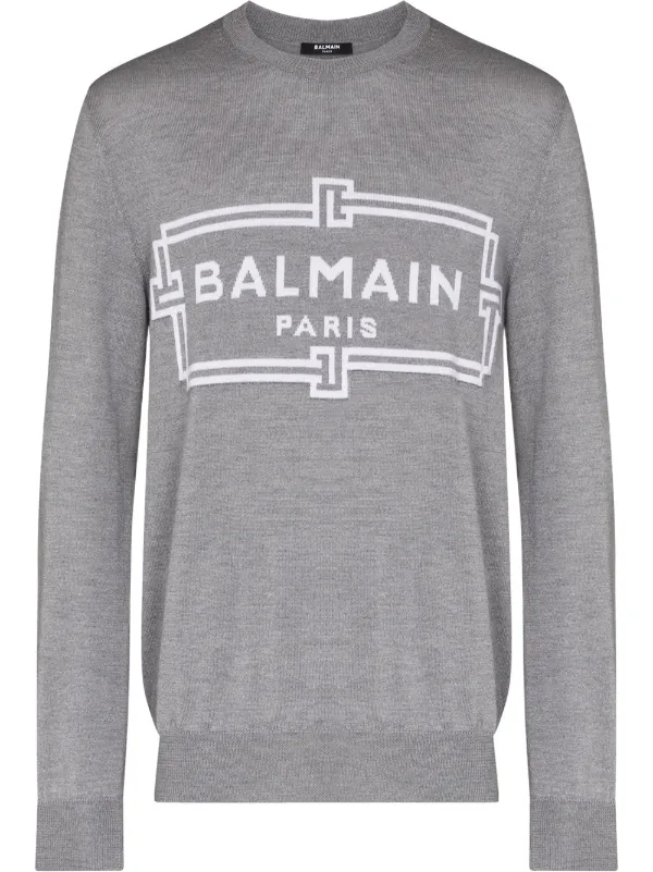 balmain jumper grey