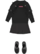 Image 2 of Burberry Kids monogram-embroidered pleated skirt