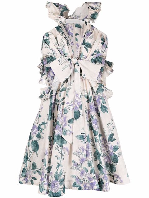 ZIMMERMANN floral-print flared mini dress