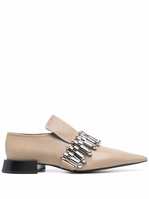Jil Sander pointed-toe leather loafers
