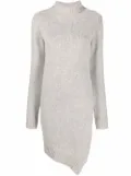 Jil Sander asymmetric roll-neck jumper - Grey