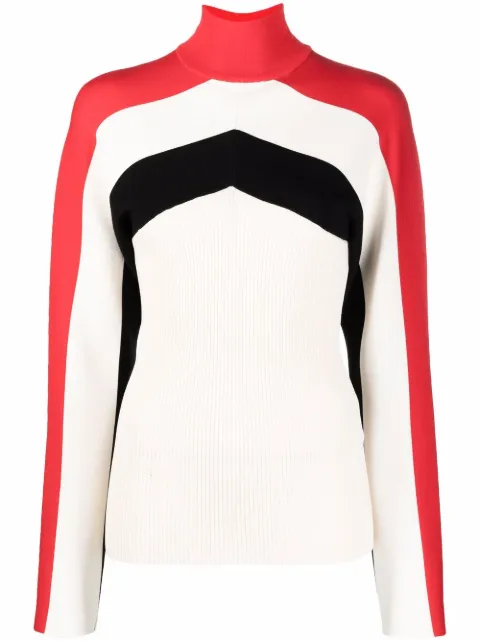 Jil Sander colour-block roll-neck jumper