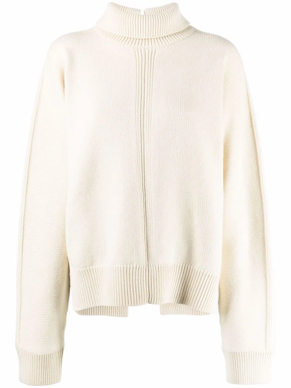 

Jil Sander suéter de tejido grueso con cuello doblado - Neutro