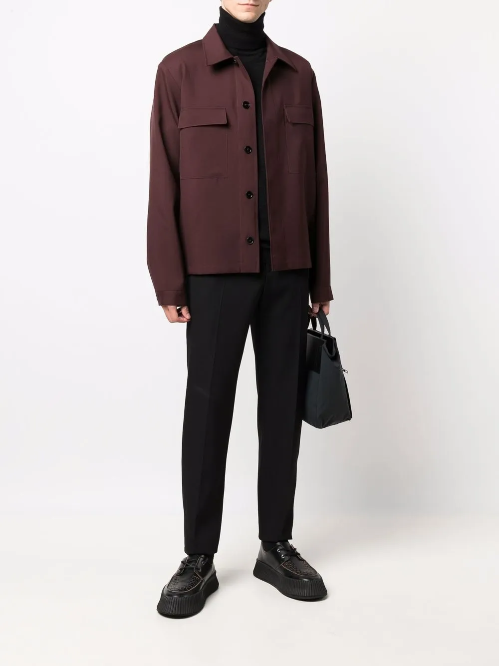 фото Jil sander рубашка с потайной застежкой