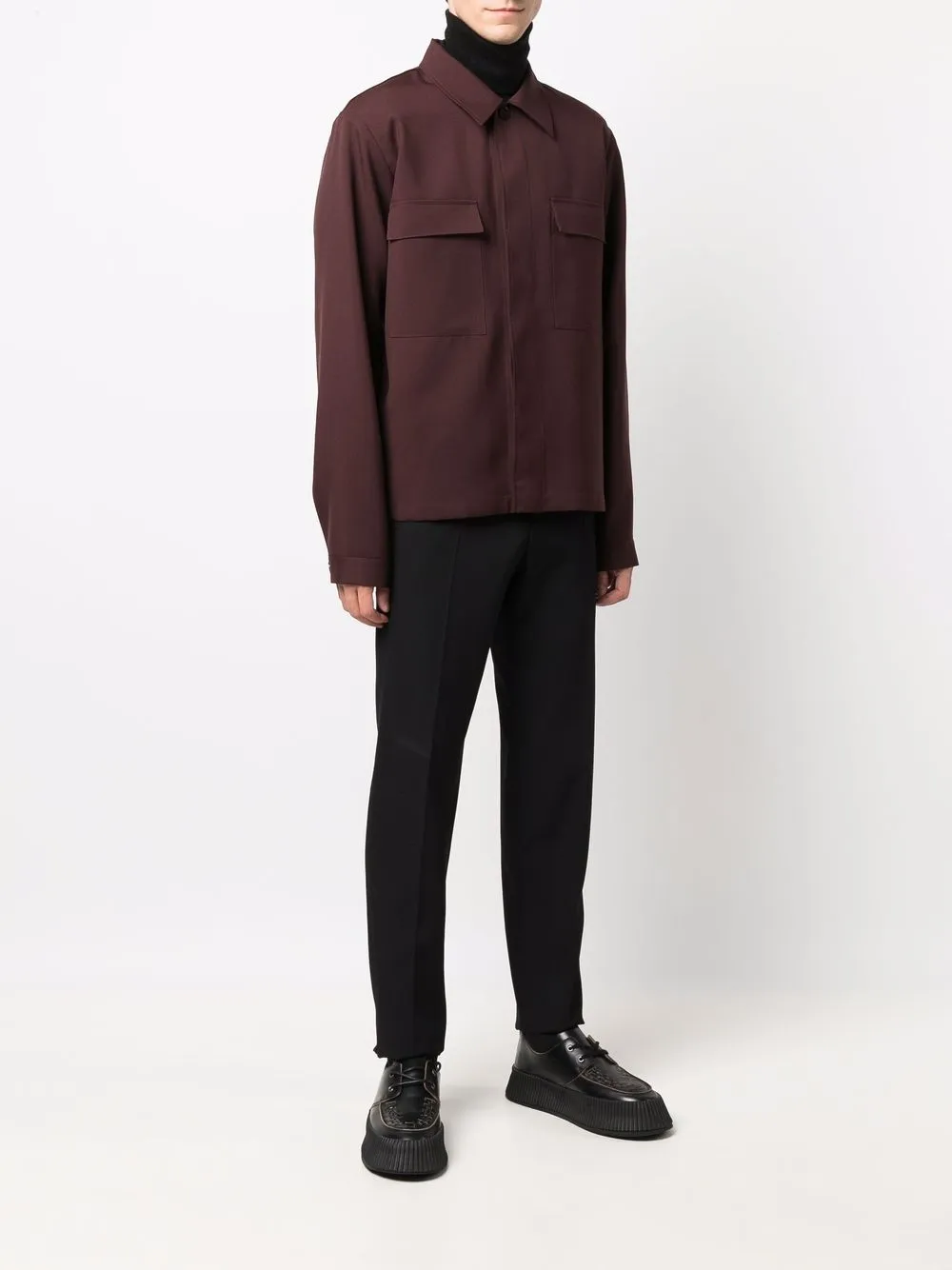 фото Jil sander рубашка с потайной застежкой