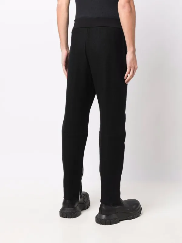 Jil Sander black zip-cuff tapered 