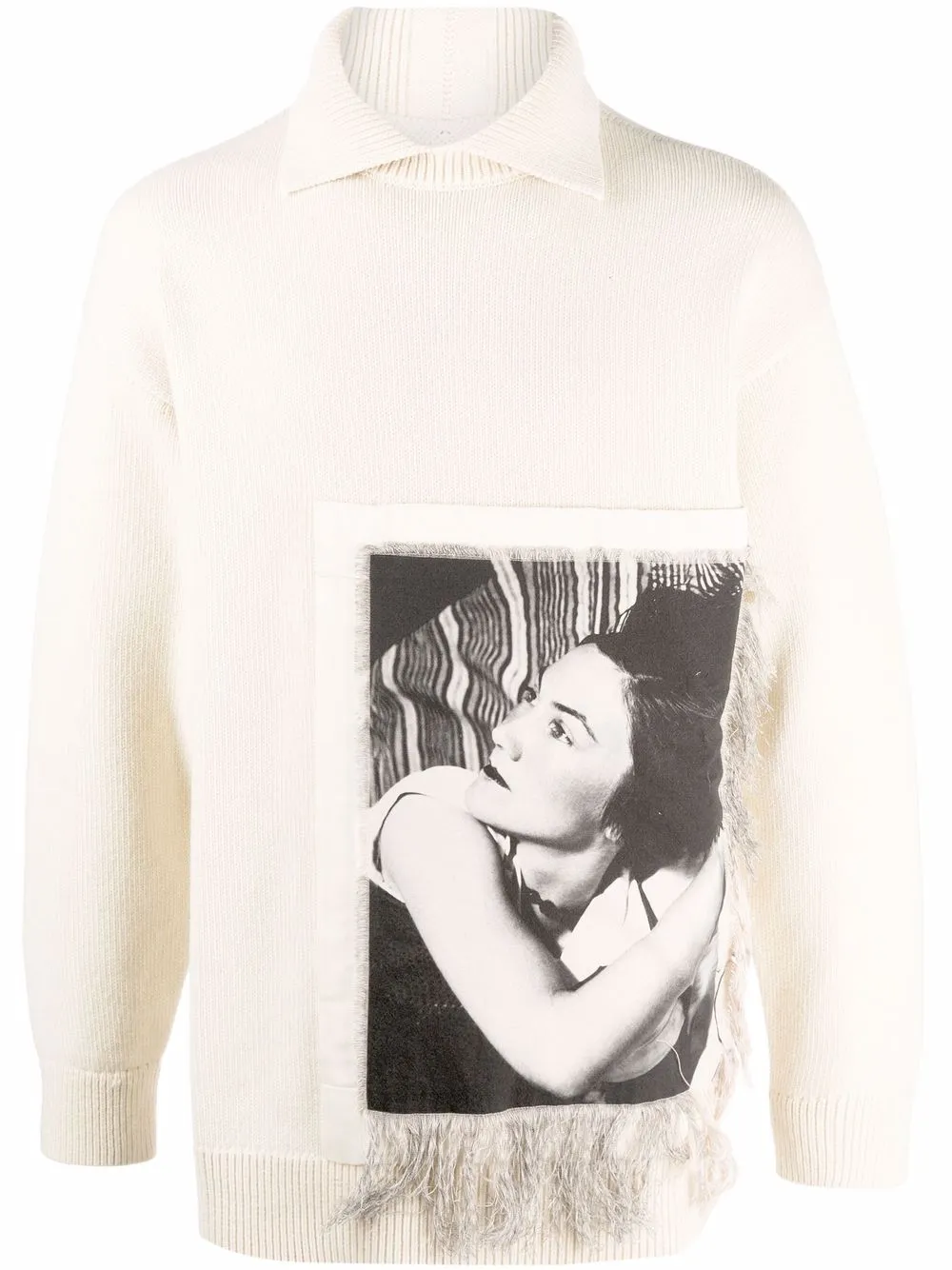 Jil Sander 贴花细节流苏毛衣 | 中性色 | Image 1