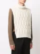 Jil Sander cable-knit high-neck bib