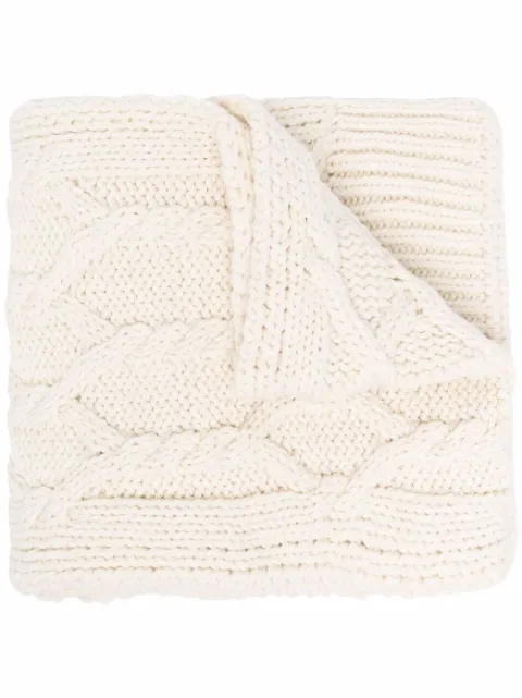 Jil Sander cable-knit wool scarf