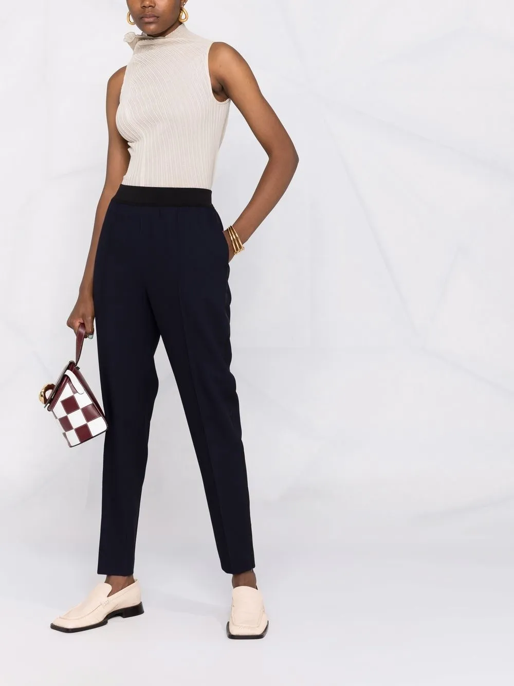 фото Jil sander узкие брюки с завышенной талией