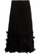 Image 1 of Jil Sander floral-appliqué high-waisted skirt