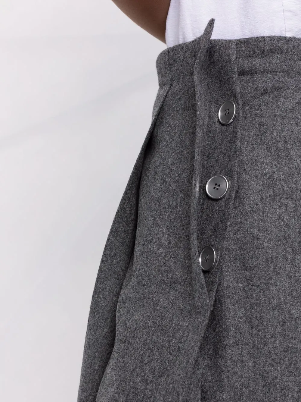 фото Jil sander юбка миди с завышенной талией и складками