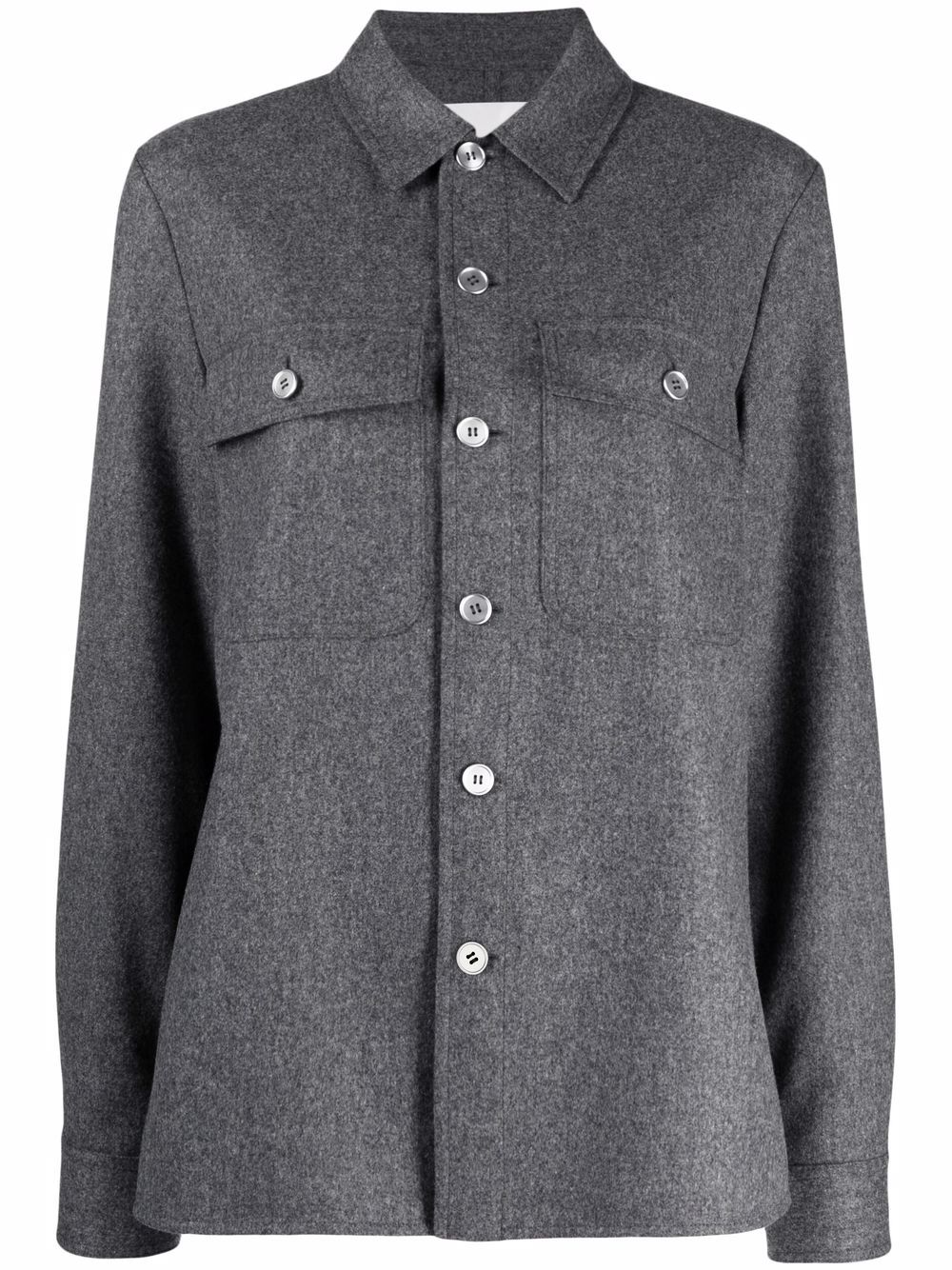 

Jil Sander sobrecamisa manga larga - Gris