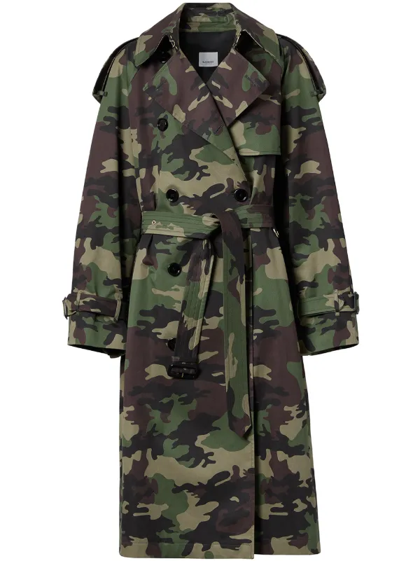 camouflage long coat