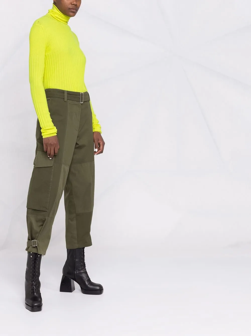 фото Balmain топ с высоким воротником и логотипом