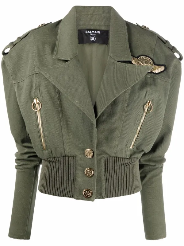 balmain cropped blazer