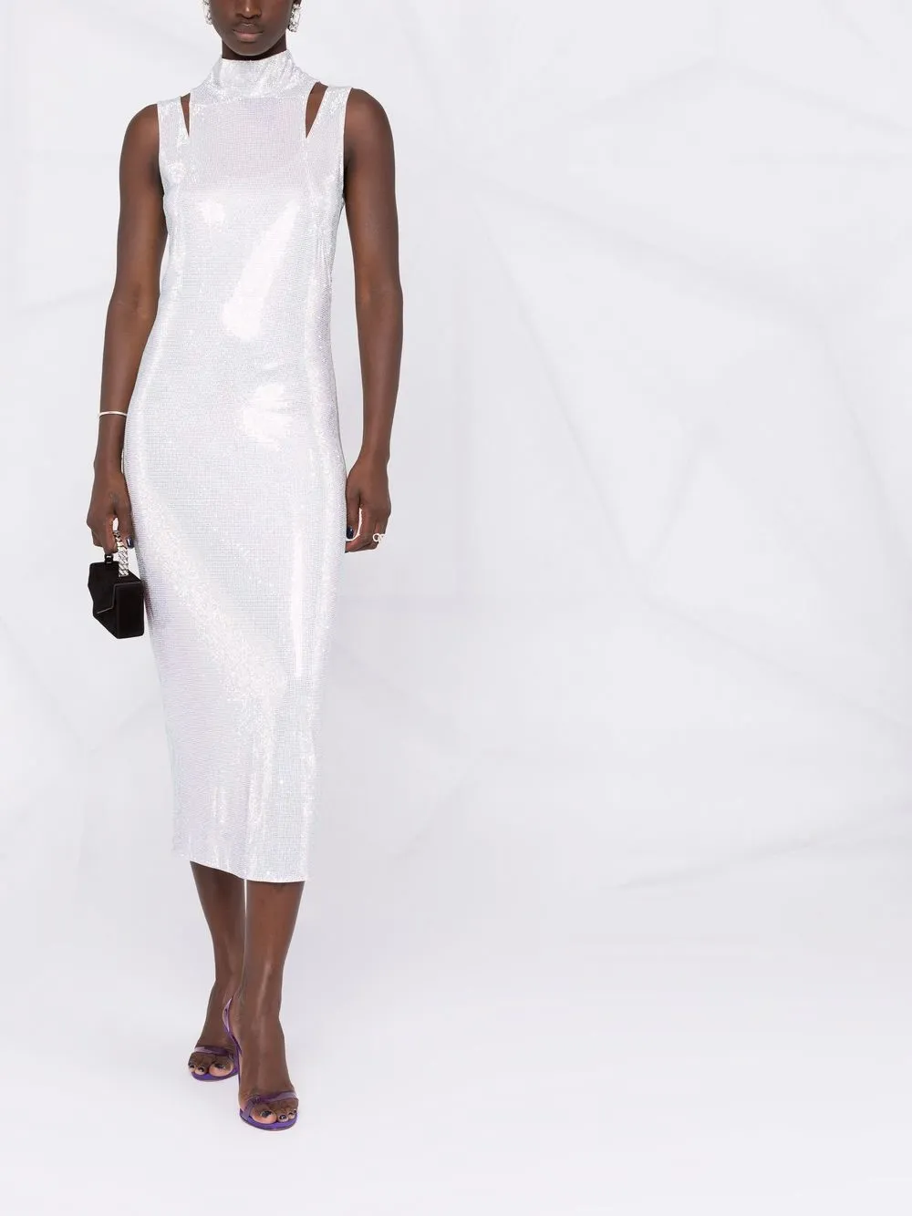 Balmain Verfraaide midi-jurk - Wit