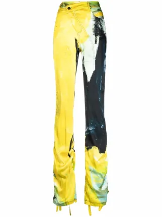Ottolinger painterly-print high-waist 