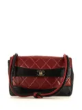 CHANEL Pre-Owned two-tone diamond-quilted shoulder bag - Red