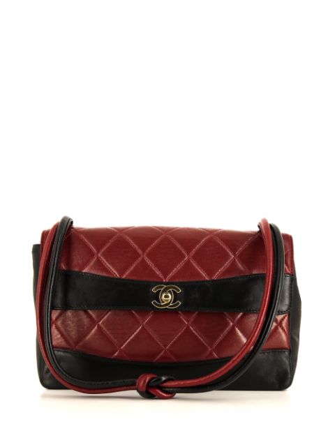 CHANEL two-tone diamond-quilted shoulder bag Women