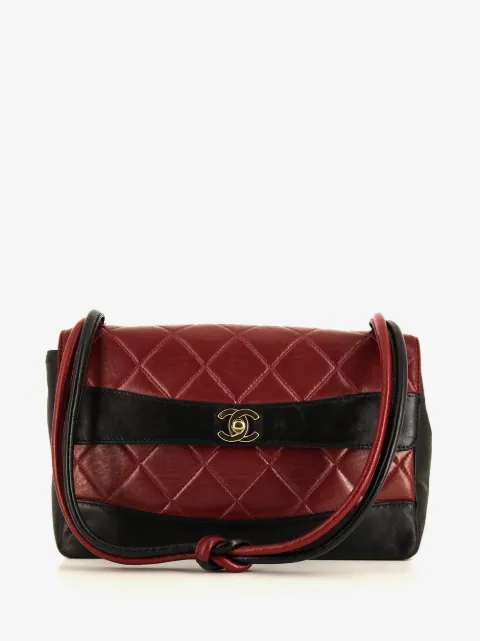 CHANEL Pre-Owned two-tone diamond-quilted shoulder bag