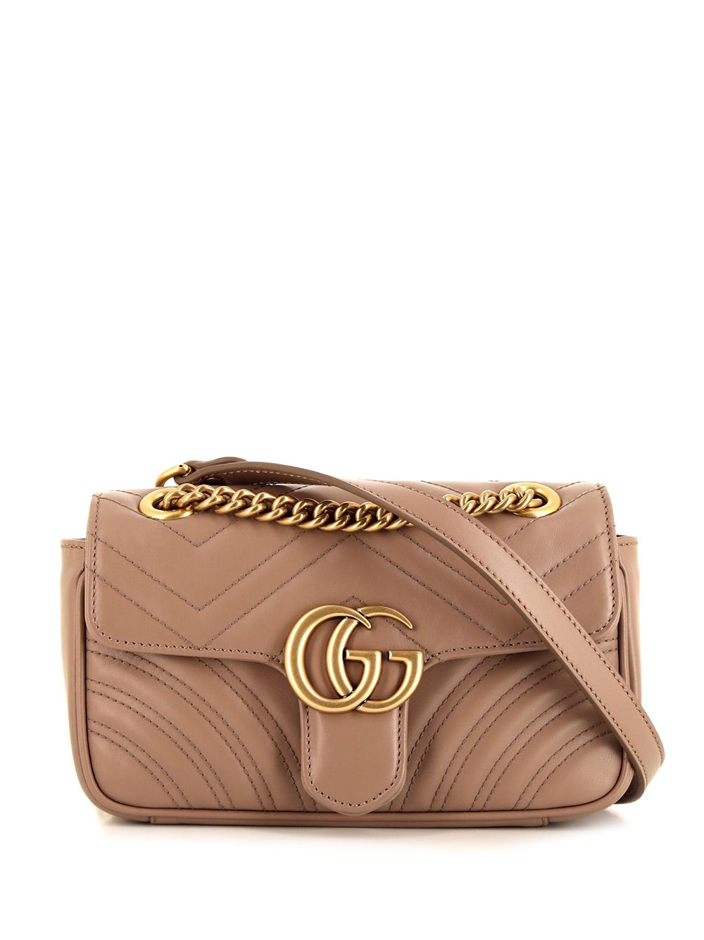 фото Gucci pre-owned 2020 mini gg marmont shoulder bag