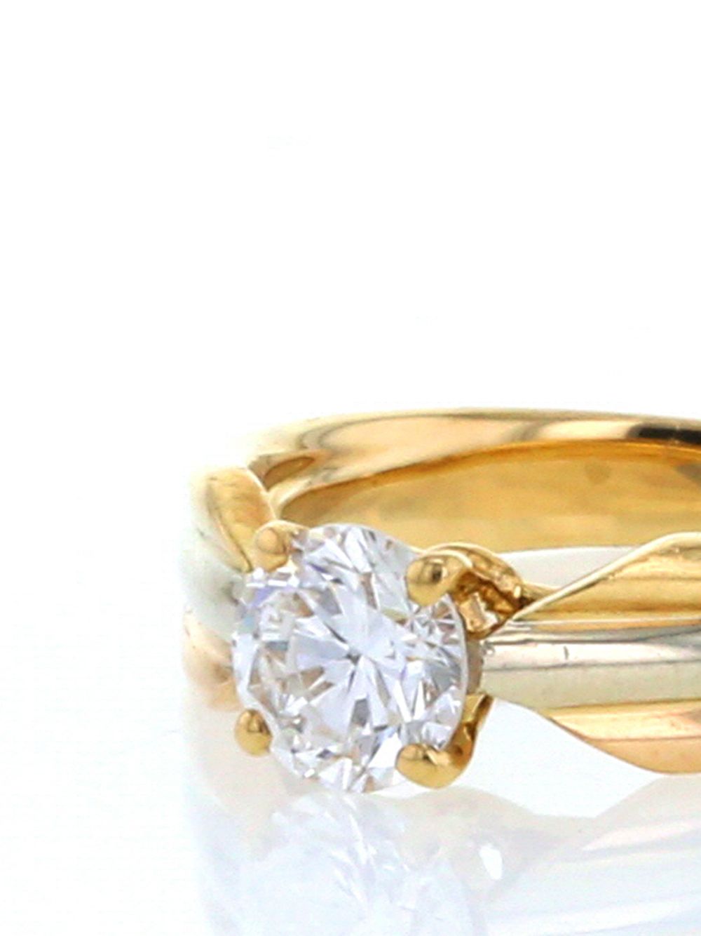 фото Cartier золотое кольцо trinity с бриллиантами