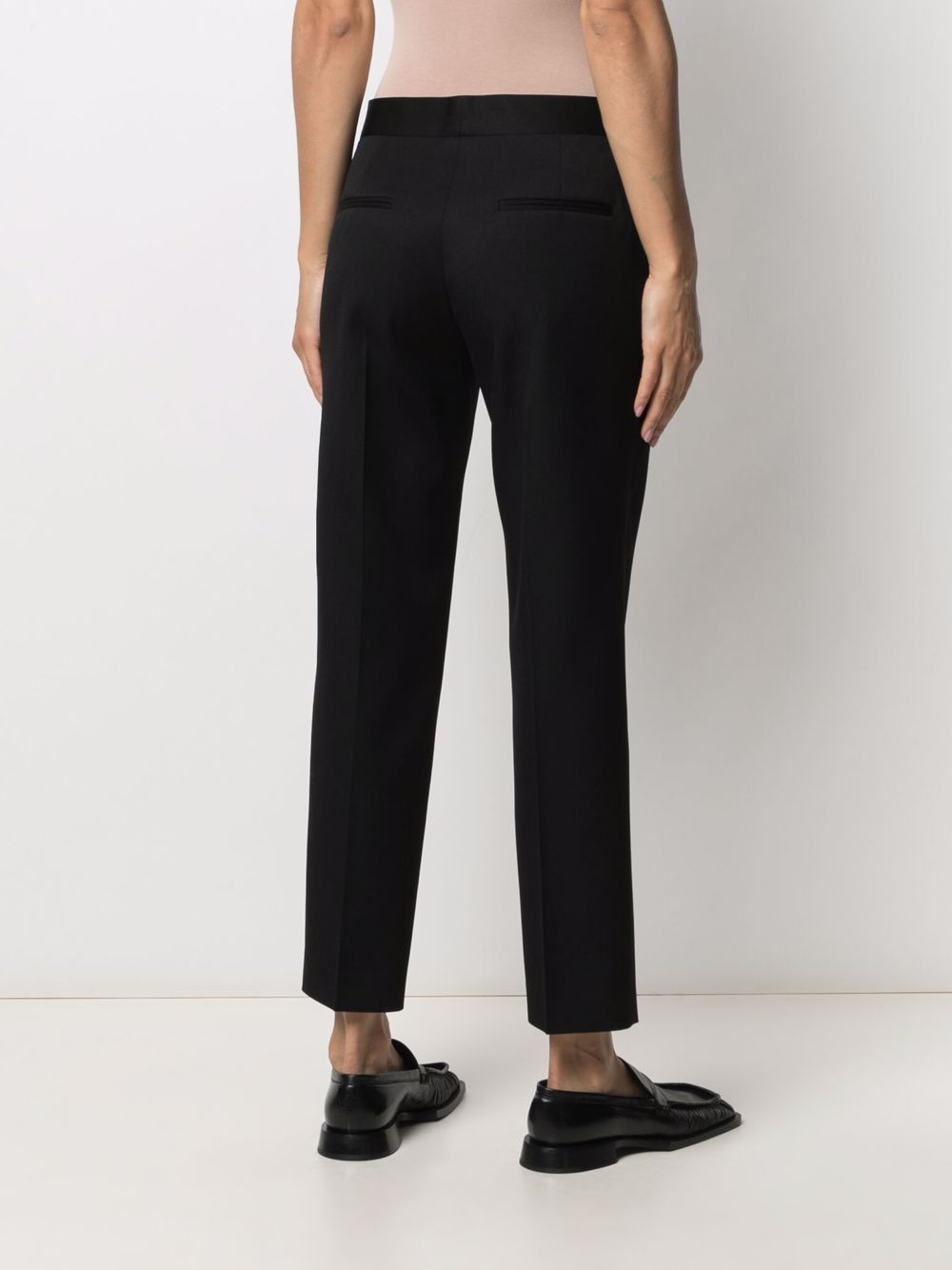 Shop Jil Sander High-waisted Press-crease Trousers In Black