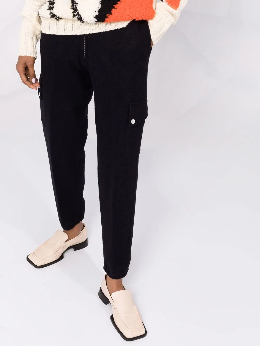 Shop Jil Sander Zip-front Straight Trousers In Schwarz