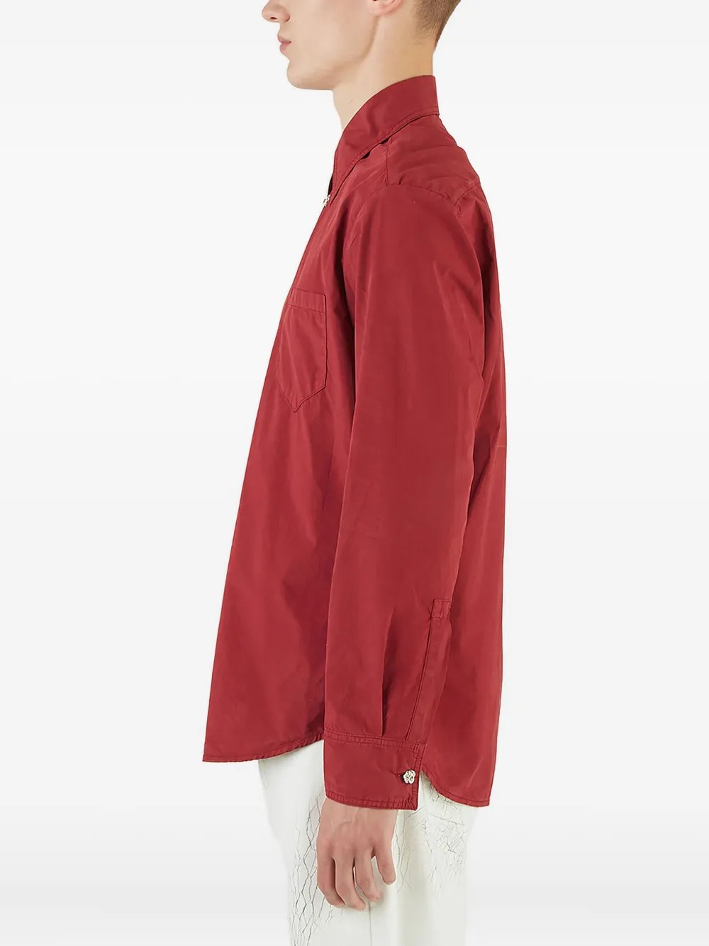 Namacheko Button-fastening Long-sleeve Shirt In Red