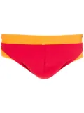 Amir Slama colour-block swimming trunks - Red