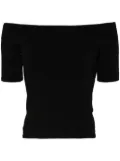 Alexander McQueen off-shoulder knitted top - Black