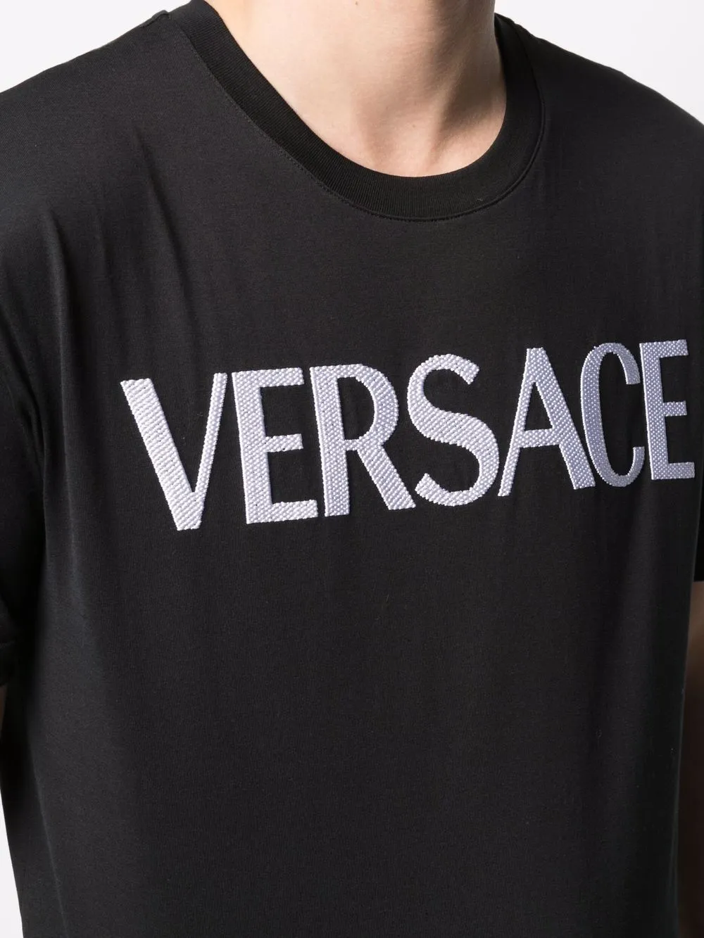 фото Versace футболка с вышитым логотипом