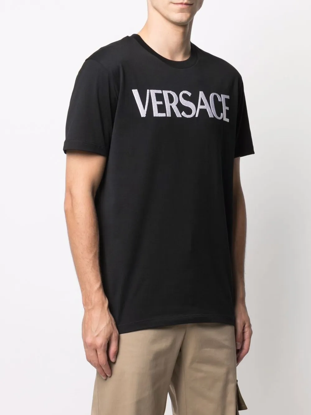 фото Versace футболка с вышитым логотипом