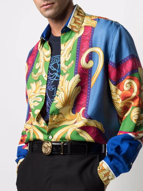 versace silk shirts for men