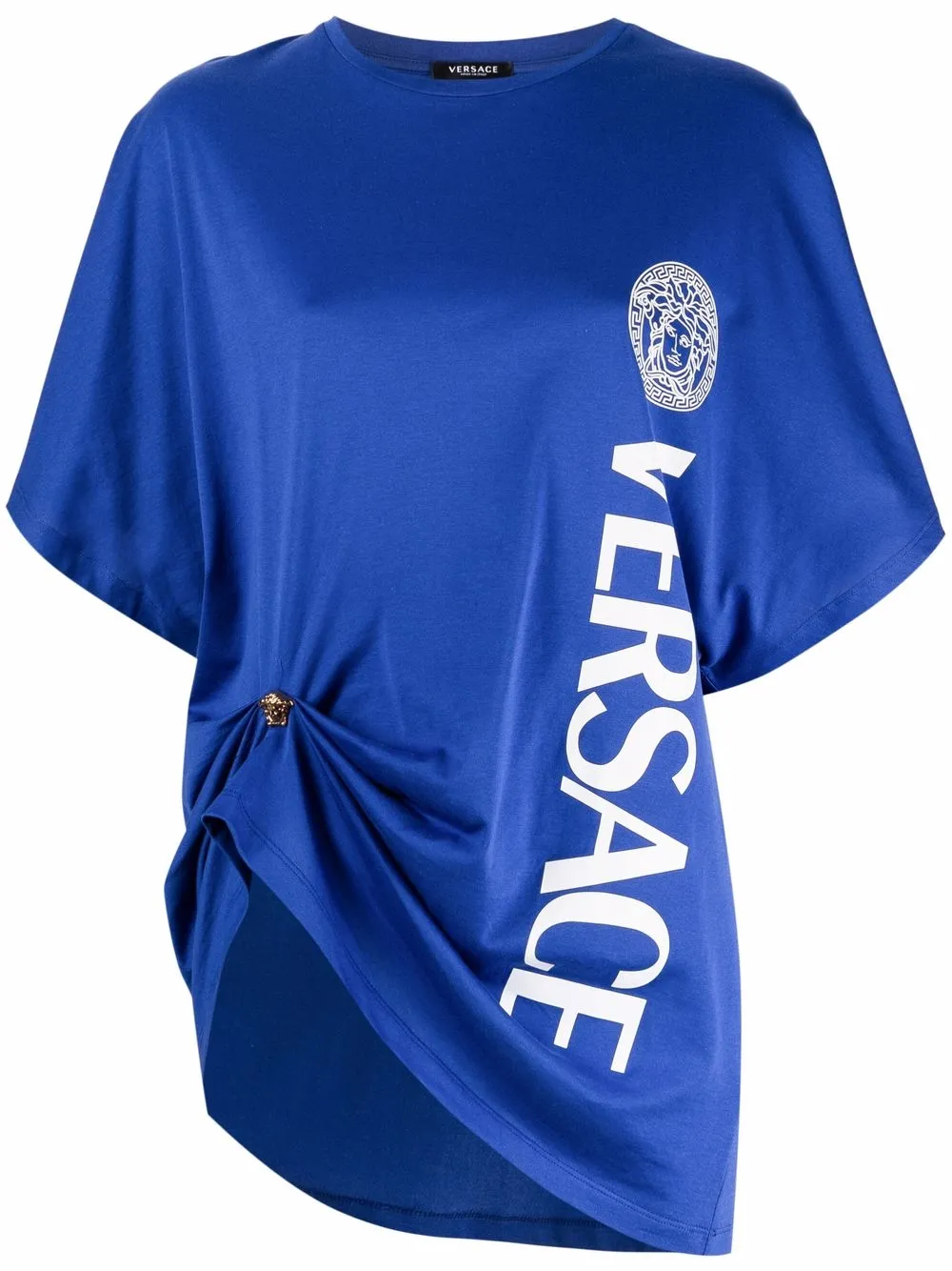 фото Versace футболка со сборками и логотипом medusa