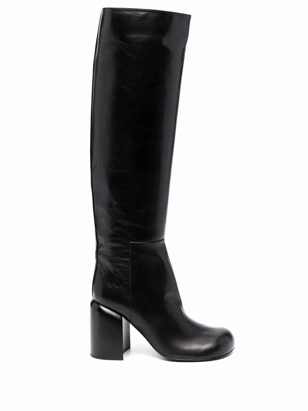 

Jil Sander knee-length high-heel leather boots - Black