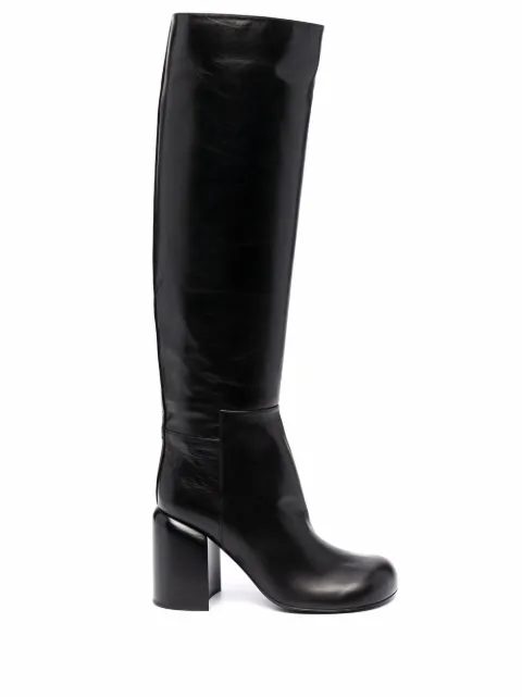 Jil Sander knee-length high-heel leather boots 