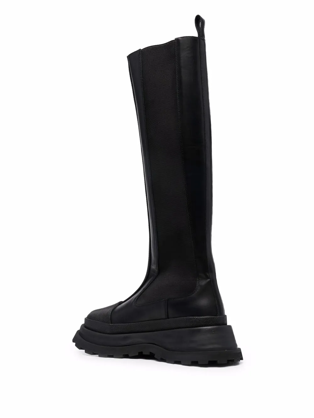 Shop Jil Sander Knee-length Chelsea Boots In 黑色