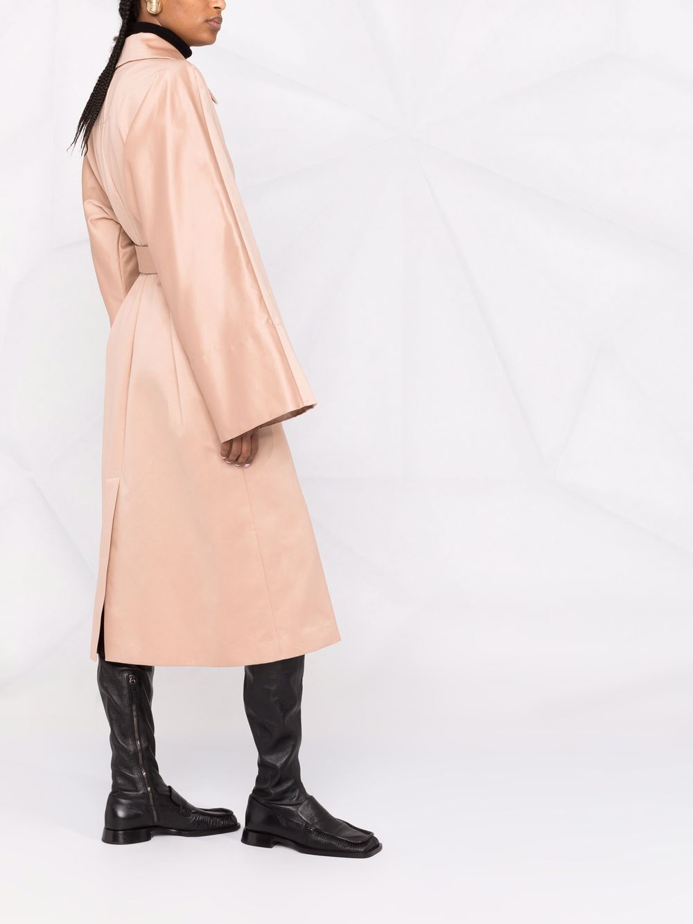 Shop Jil Sander Wide-sleeves Trench Coat In 中性色