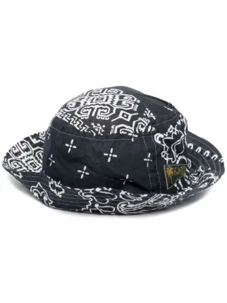 Kapital black paisley-print bucket hat 