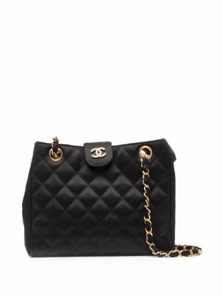 CHANEL Pre-Owned 1987 Quilted CC Tote Bag - Farfetch